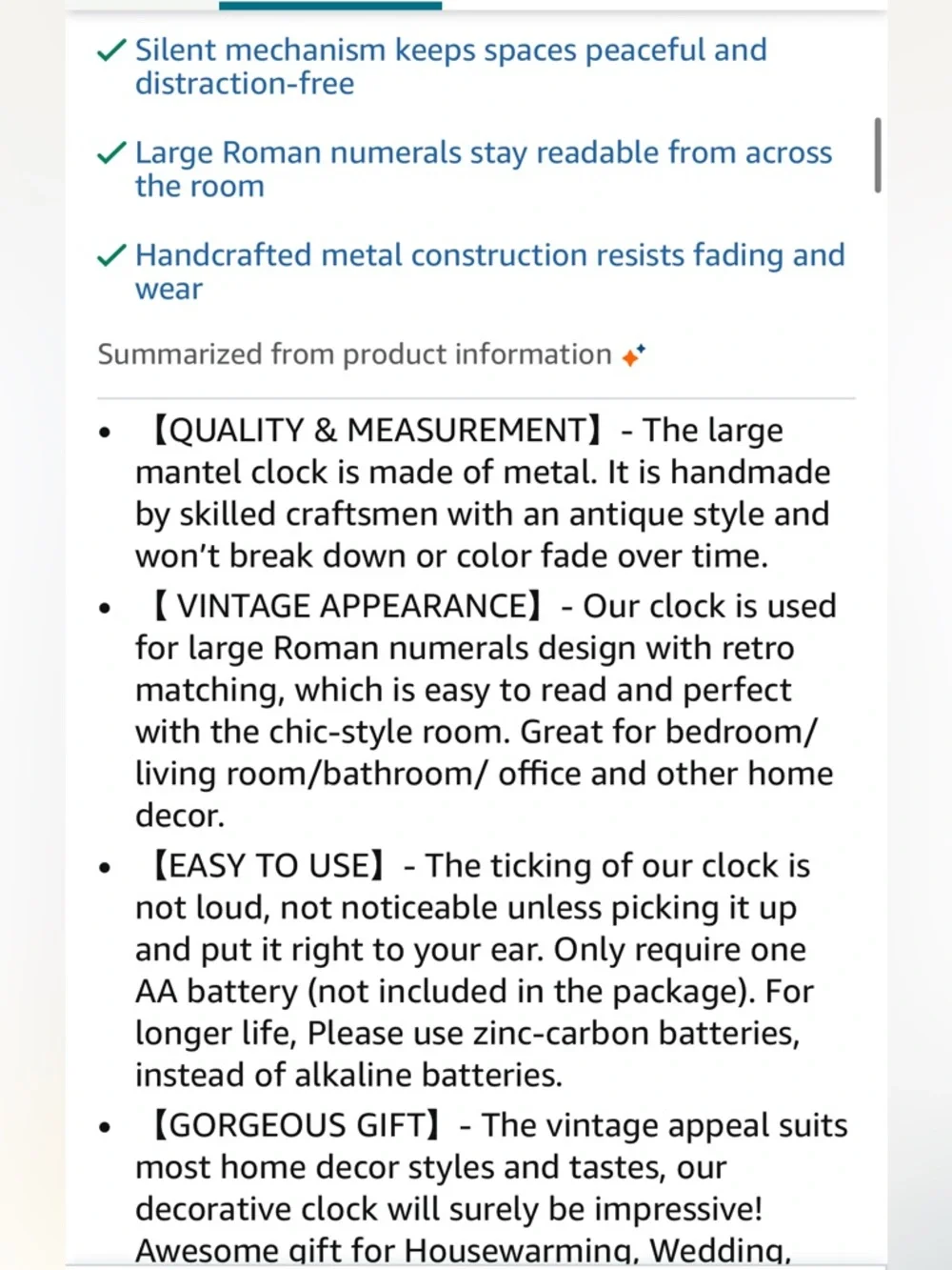 Antique-Inspired Table Clock